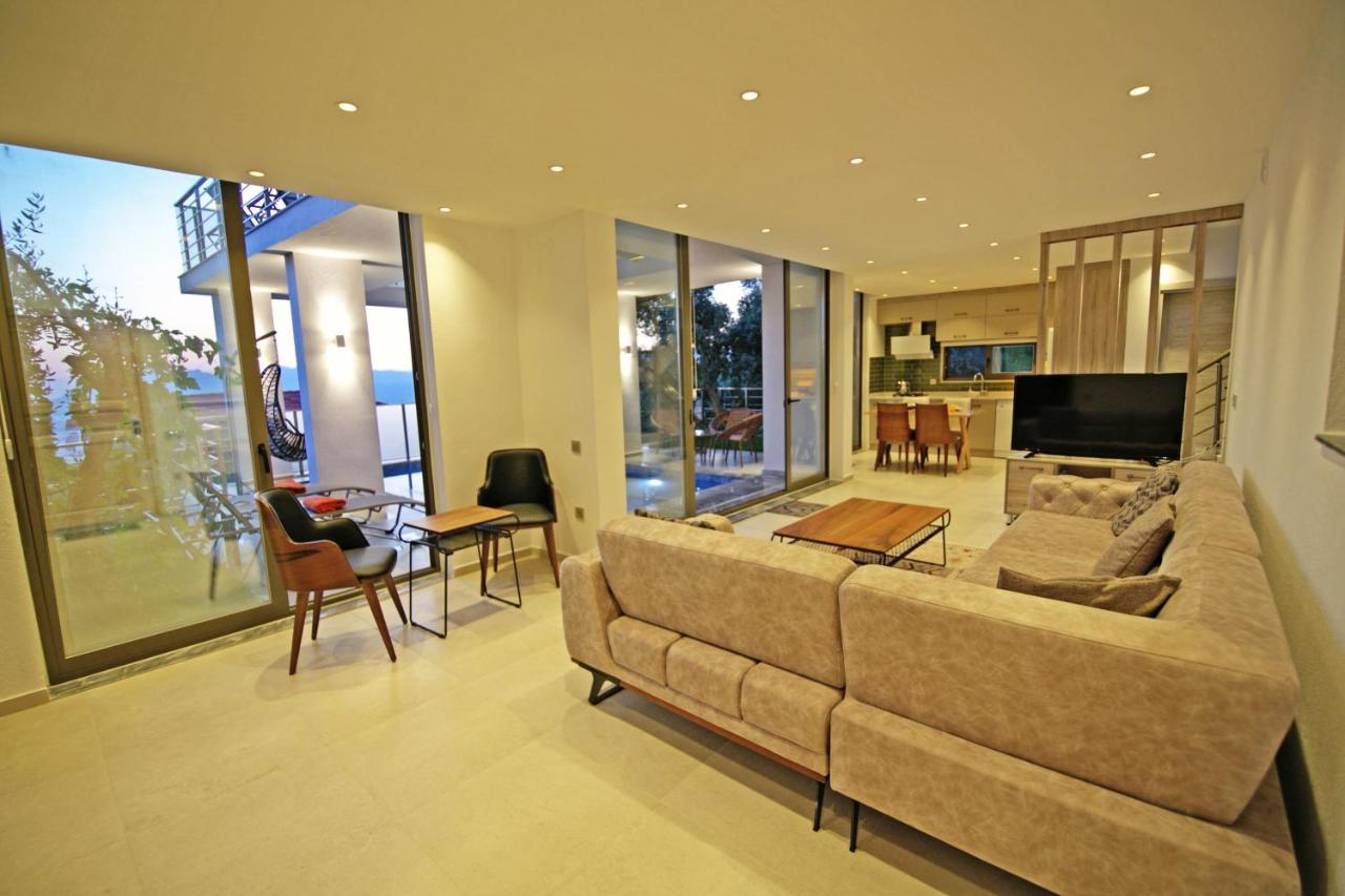 Villa With A Private Heated Pool, Jacuzzi, Overlooking Spectacular Views Of The Sea Kas Exterior foto