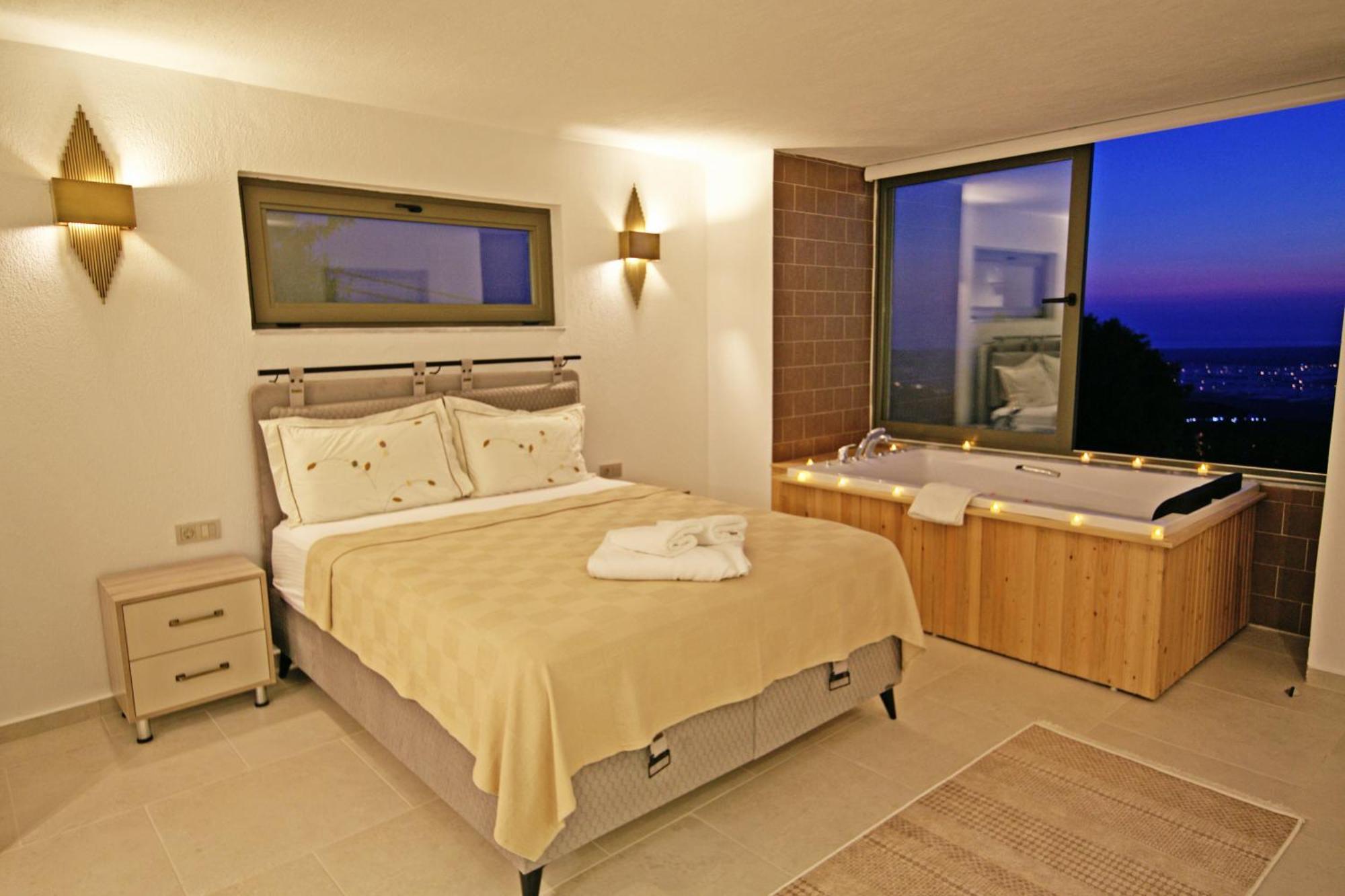 Villa With A Private Heated Pool, Jacuzzi, Overlooking Spectacular Views Of The Sea Kas Exterior foto